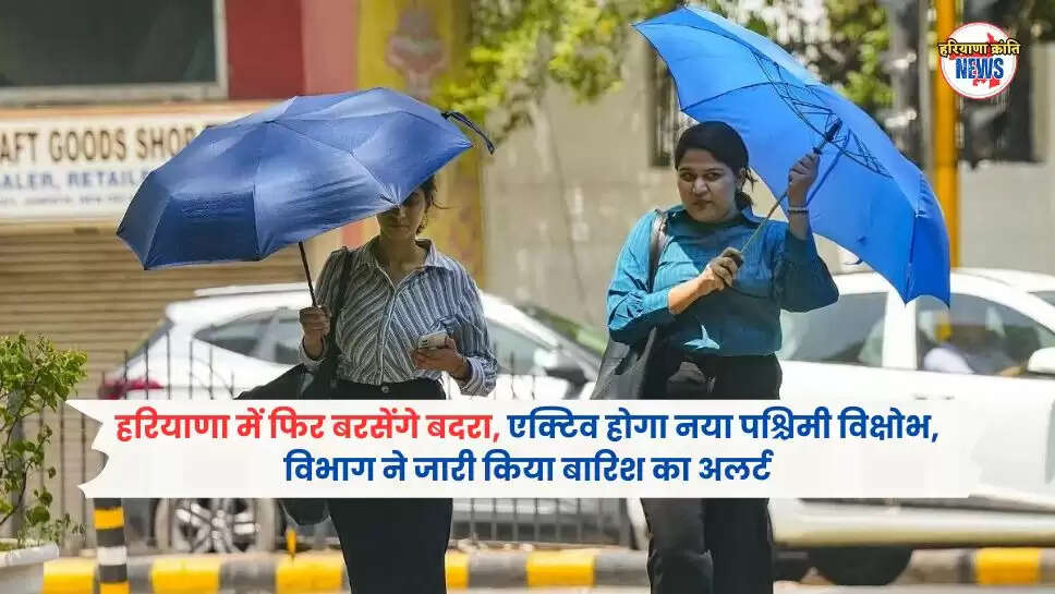हरियाणा में फिर बरसेंगे बदरा, एक्टिव होगा नया पश्चिमी विक्षोभ, विभाग ने जारी किया बारिश का अलर्ट