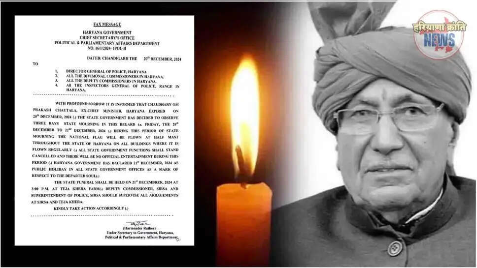 INLD Leader Passes Away